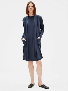 Eileen Fisher Long Cardigan Fluid Tencel Knit  MSRP $248